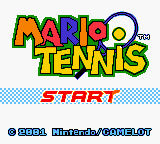 Mario Tennis (Europe) Title Screen